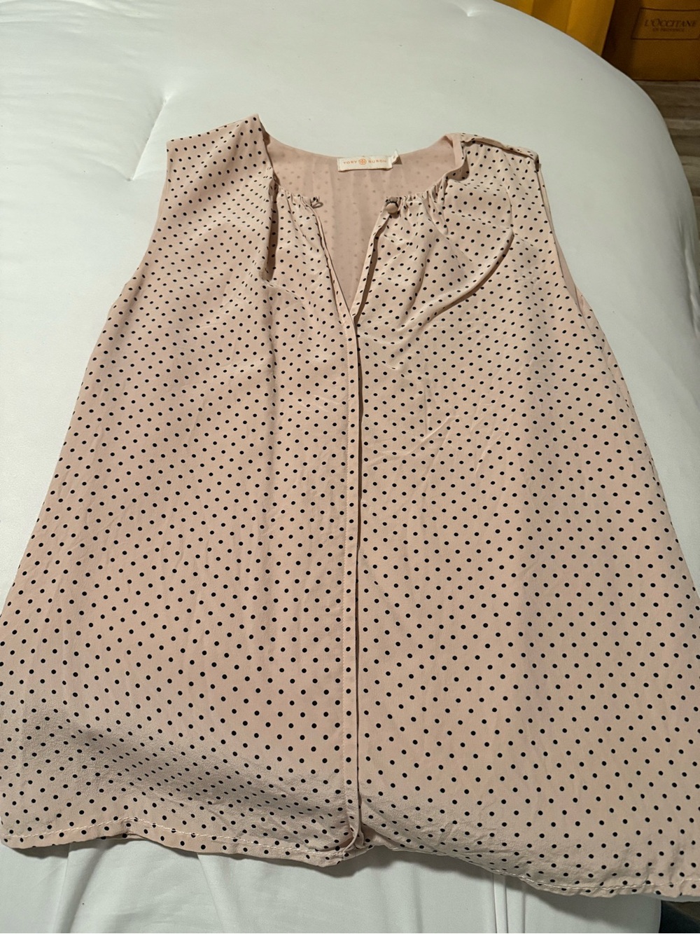 Tory Burch Blush Pink Polka Dot Sleeveless Camisole